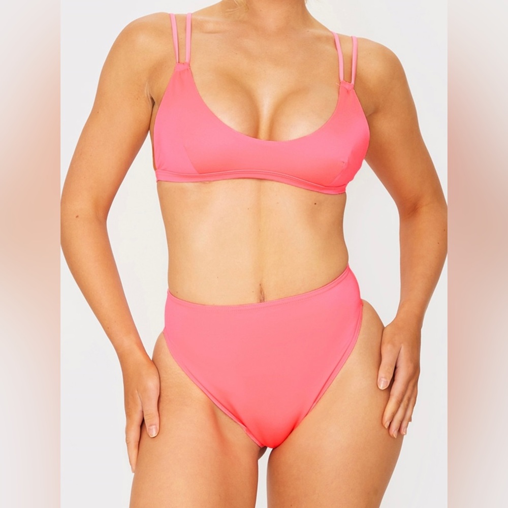 PLT neon pink bikini set NWT